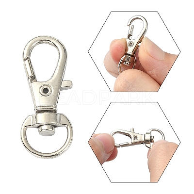 10Pcs Alloy Swivel Lobster Claw Clasps PALLOY-CJ0002-68-1