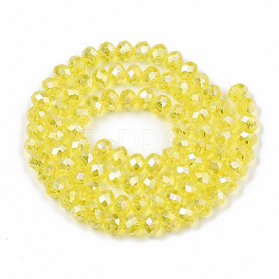 Electroplate Glass Beads Strands EGLA-A034-T3mm-B21-1
