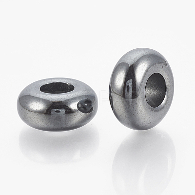 Synthetic Non-magnetic Hematite European Beads G-T094-11J-1