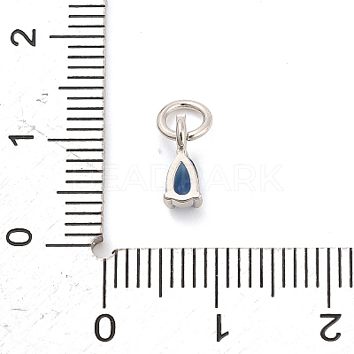 Brass Micro Pave Cubic Zirconia Charms KK-H527-13P-02-1