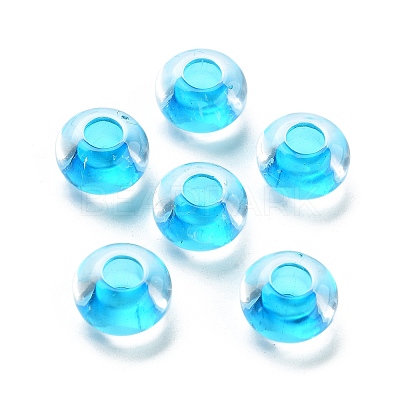 Transparent Acrylic European Beads TACR-P009-C01-10-1