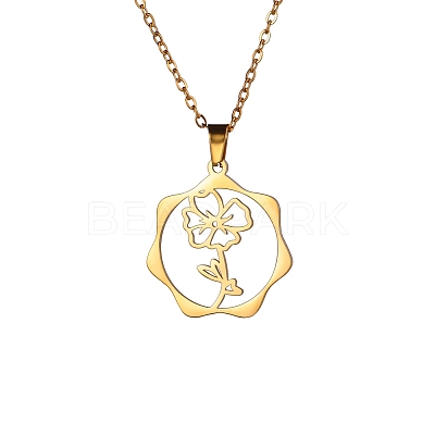 304 Stainless Steel Pendant Necklace PW-WG26640-07-1