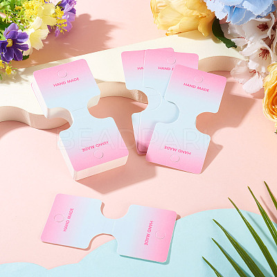 50Pcs Folding Paper Jewelry Display Cards ODIS-TA0001-07D-1