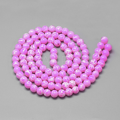Drawbench Glass Beads Strands DGLA-S115-6mm-L09-1