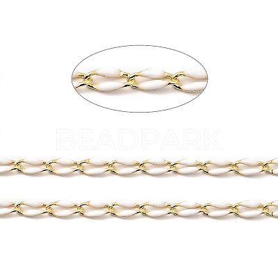 Brass Enamel Curb Chains CHC-C003-13G-02-1