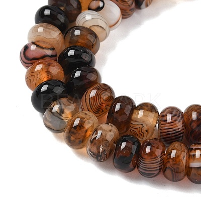 Natural Banded Agate Beads Strands G-F790-I01-01P-1