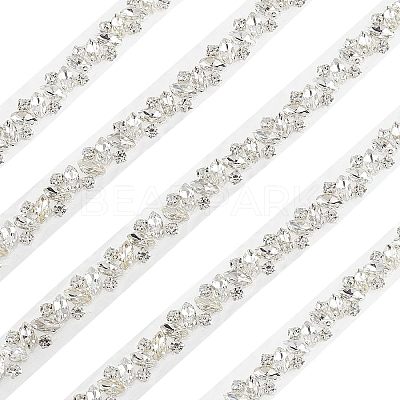 1 Yard Glass Crystal Hotfix Rhinestone Trimming DIY-FG0003-39-1