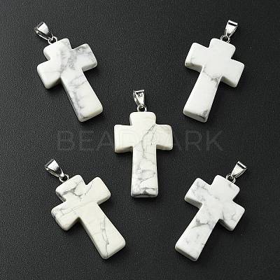 Natural Howlite Pendants GG-K002-11S-1