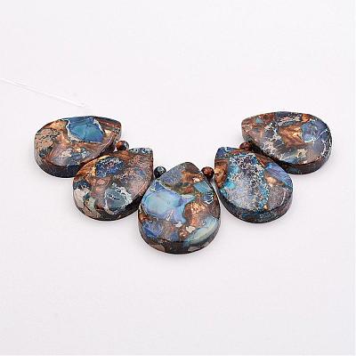Assembled Bronzite and Imperial Jasper Beads Strands G-P297-P01-1