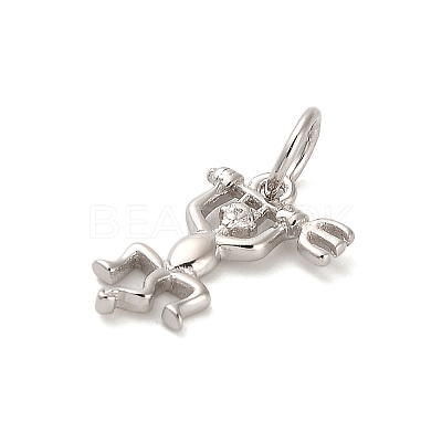 925 Sterling Silver Long-tailed Devil Charms STER-R010-02P-1
