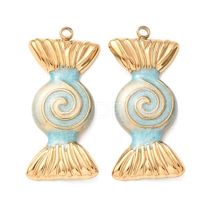 304 Stainless Steel Enamel Pendants SA-CBAD609-05G-03-1