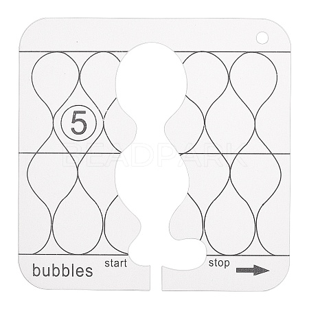 Gorgecraft Transparent Acrylic Sewing Template DIY-GF0002-84-1