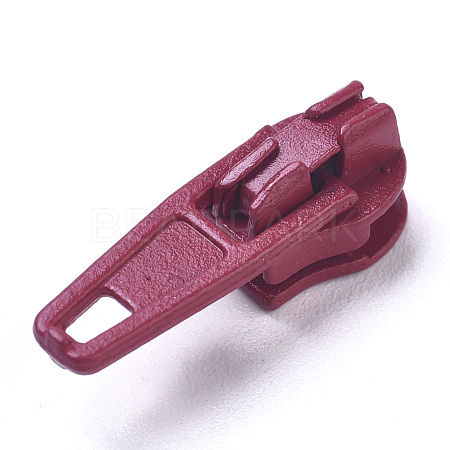 Spray Painted Alloy Replacement Zipper Sliders PALLOY-WH0067-97P-1