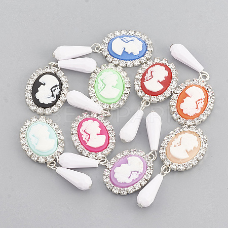 Resin Cameo Cabochons RB-N050-09-11S-1