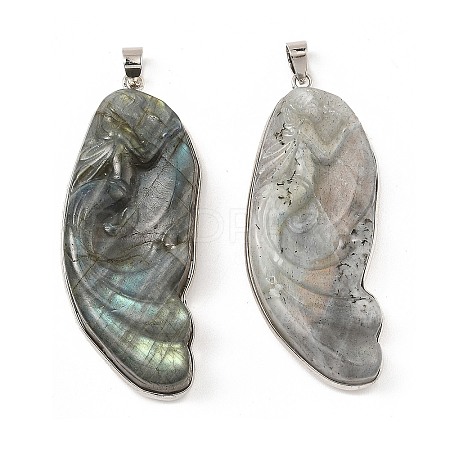 Natural Labradorite Big Pendants G-K338-32P-1