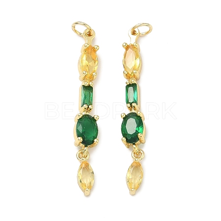 Brass Micro Pave Cubic Zirconia Pendants KK-H259-12C-G02-1