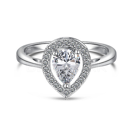 925 Sterling Silver Micro Pave Cubic Zirconia Finger Rings FS-WGBB1F3-06-1