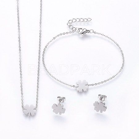 304 Stainless Steel Jewelry Sets SJEW-H138-07P-1