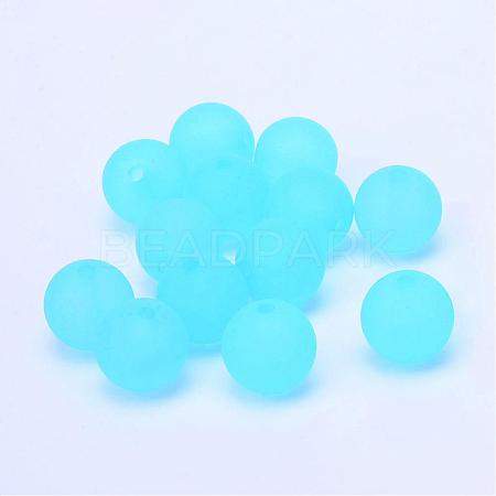 Transparent Acrylic Ball Beads FACR-R021-6mm-06-1