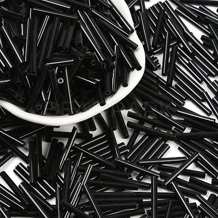 Opaque Glass Bugle Beads SEED-R028-2x20-C01-1