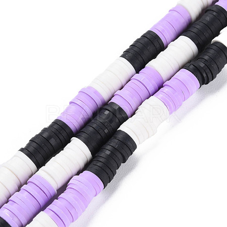 Fixed 3 Color Handmade Polymer Clay Bead Strands CLAY-S096-029C-1