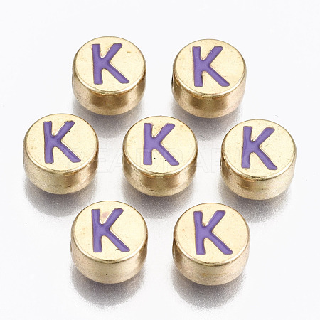 Alloy Enamel Beads X-ENAM-S122-029K-RS-1