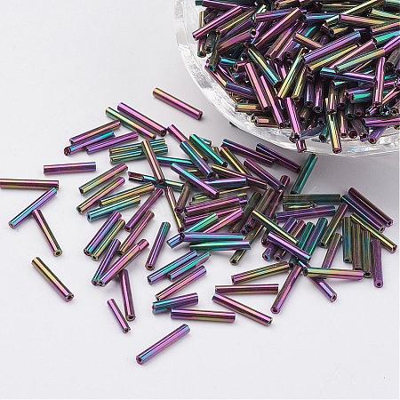 Glass Bugle Beads SEED-E001-9mm-83#-1
