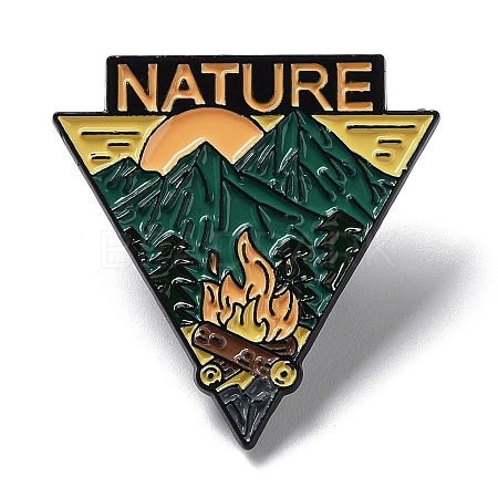 Outdoor Camping Theme Mountain Pattern Enamel Pin JEWB-H015-01EB-02-1