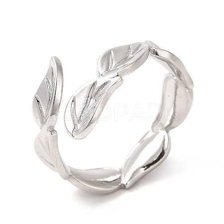Non-Tarnish 201 Stainless Steel Open Cuff Ring RJEW-E063-50P-1