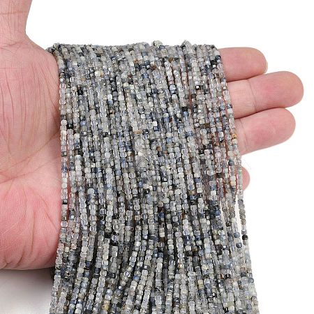 Natural Aquamarine Beads Strands G-L628-D10-2x2mm-02-1