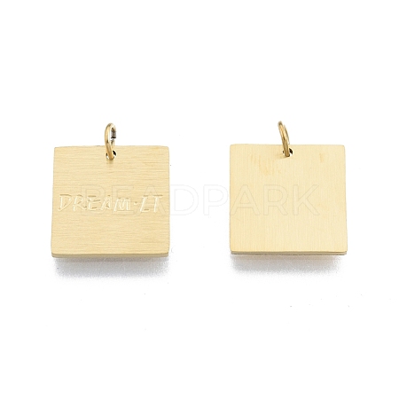 Ion Plating(IP) 304 Stainless Steel Charms STAS-T060-30G-1