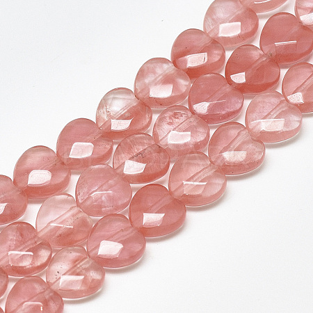 Cherry Quartz Glass Beads Strands G-S357-E01-14-1