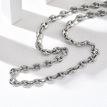 304 Stainless Steel Coffee Bean Chain Necklaces & Bracelets Sets SJEW-D091-09P-1