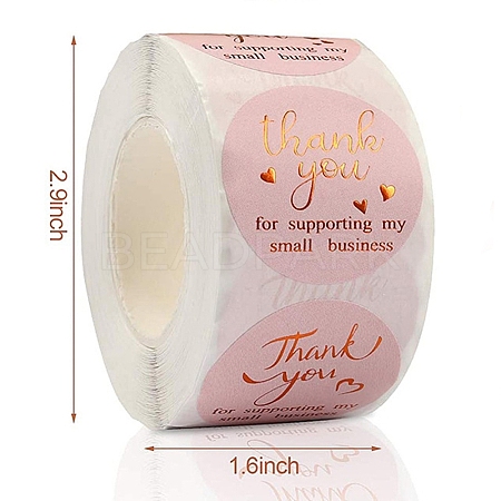 1.5 Inch Thank You Sticker DIY-WH0215-23-1