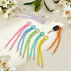 8Pcs Nylon Pendant Decorations HJEW-MA00050-4