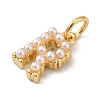 Rack Plating Brass with ABS Plastic Imitation Pearl Charms KK-B092-30R-G-2