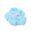 Two Tone Plum Blossom Handmade Crochet Cotton Ornament Accessories AJEW-WH0326-51I-2