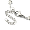 Tarnish Resistant 304 Stainless Steel Heart Link Chains AJEW-TA00004-02-3