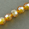 Electroplate Glass Beads Strands EGLA-R016-4m-16-2
