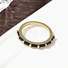 Brass Micro Pave Cubic Zirconia Finger Rings for Women RJEW-H256-10G-01-2