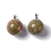 Natural Unakite Pendants G-G926-02P-04-2