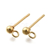 201 Stainless Steel Stud Earring Findings STAS-R156-01G-01-1