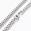 304 Stainless Steel Box Chain Necklaces NJEW-F248-04A-P-2