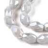 Opaque Solid Color Electroplate Glass Beads Strands EGLA-N013-P4mm-B05-3