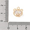 Brass Micro Pave Clear Cubic Zirconia Charms KK-N290-13G-3