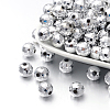 Faceted Round Plated Acrylic Beads PACR-L001-10mm-S-1