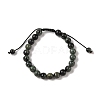 8mm Round Natural Kambaba Jasper Braided Bead Bracelets BJEW-C067-01B-21-2