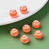 Opaque Striped Acrylic Beads MACR-S373-27A-04-6