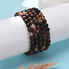 Natural Banded Agate/Striped Agate Bead Stretch Bracelets X-BJEW-K212-A-003-4