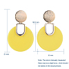 Opaque Acrylic Stud Earrings EJEW-JE03895-4